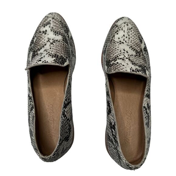 Madewell Frances Leather Snake Pointed Toe Flat Loafers Size 6.5 - Picture 5 of 10